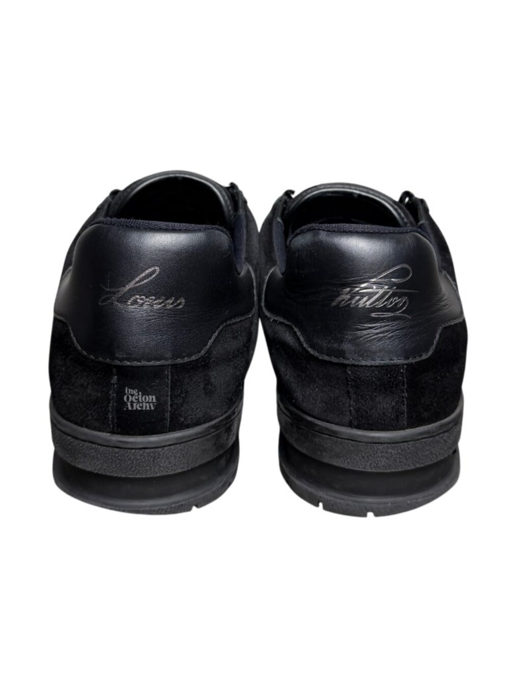 Size 9.5 US Louis Vuitton LV Employee Trainer 'Uniform - Black Suede' Pre-Owned - Picture 4 of 10